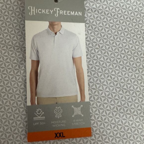 Hickey Freeman Polo Mens XX-Large Gray Short Sleeve Shirt Golf Performance XXL - Picture 4 of 6